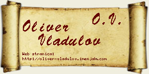 Oliver Vladulov vizit kartica
